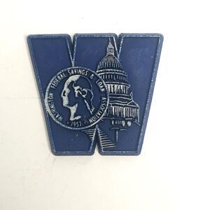 vintage dark blue washington federal savings and loan association 1957